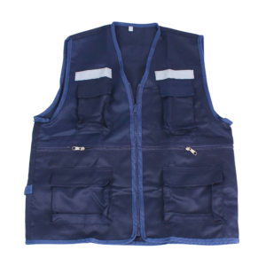 CHALECO DRILL (AZUL) - TALLA L (T/ REPORTERO C/CINTA) | MTH-101 | MTH