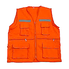 CHALECO DRILL (NARANJA) - TALLA L (T/ REPORTERO C/CINTA) | MTH-626 | MTH